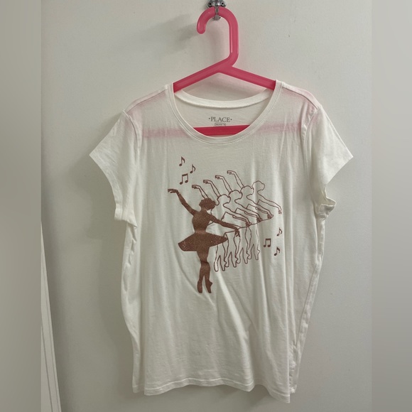 Pink flower skirt with ballerina top and light pink cardigan. - Picture 2 of 3